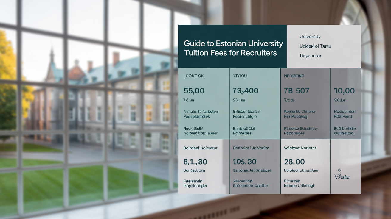 Guide to Estonian University Tuition Fees for Recruiters